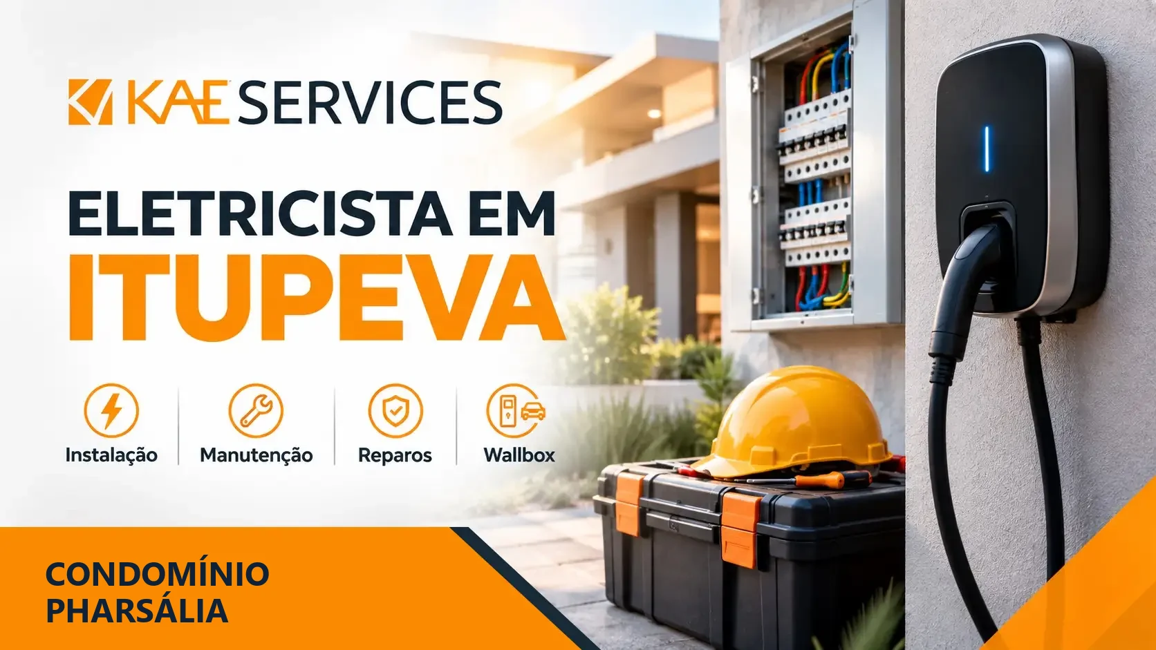 Eletricista no Condomínio Pharsália em Itupeva SP - KAE Services