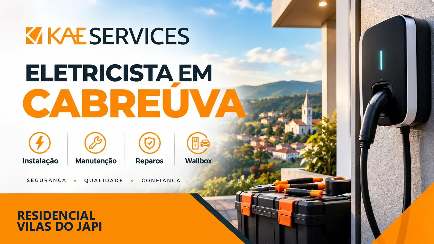 Eletricista no Residencial Vilas do Japi em Cabreúva SP - KAE Services