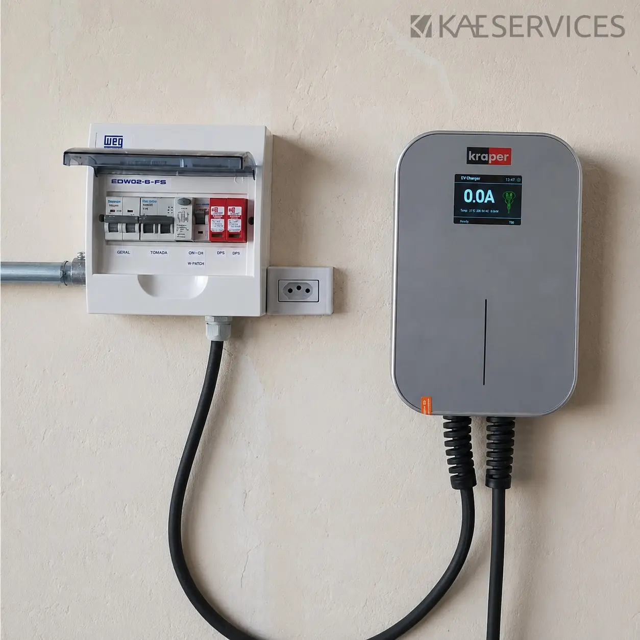Instalacao De Wallbox Kraper Para ORA GWM realizado pela KAE Services em Jundiai