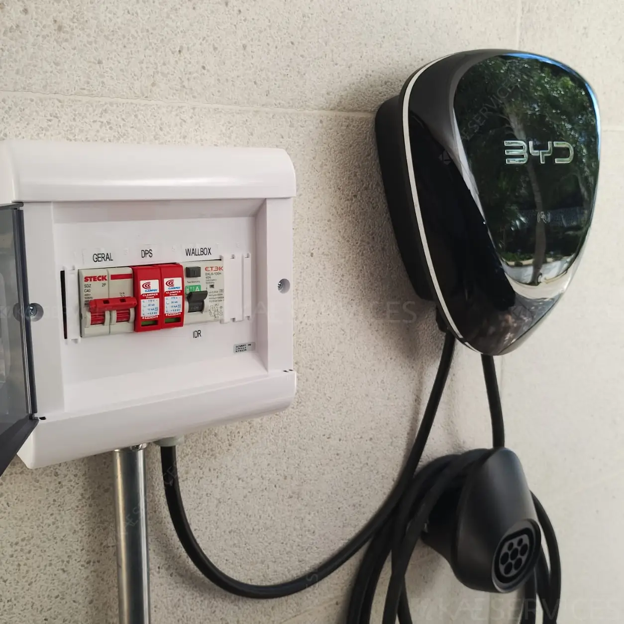 Instalacao De Carregador Para BYD Mini Dolphin realizado pela KAE Services em Jundiai