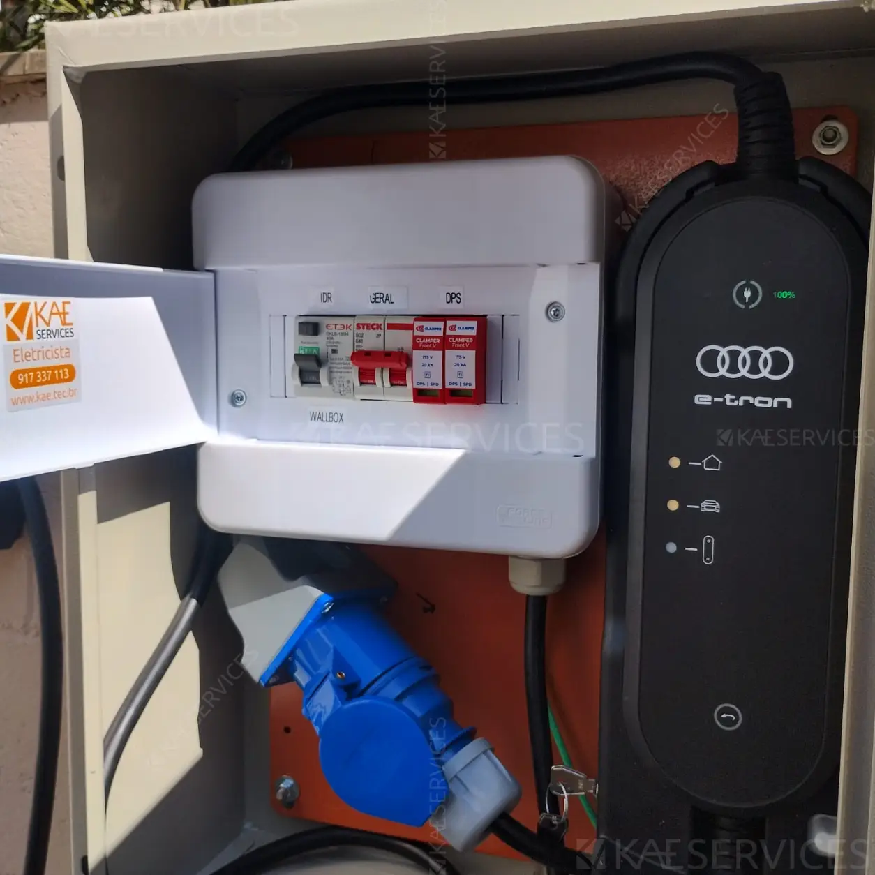 Instalação de Wallbox — quadro de protecao para carregador para audi q5