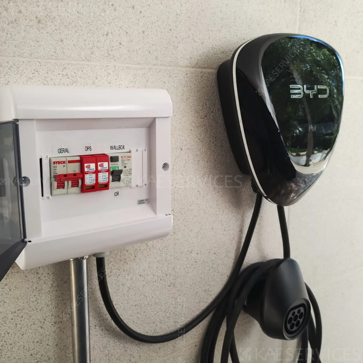 Instalacao Em Jundiai De Wallbox BYD realizado pela KAE Services em Jundiai