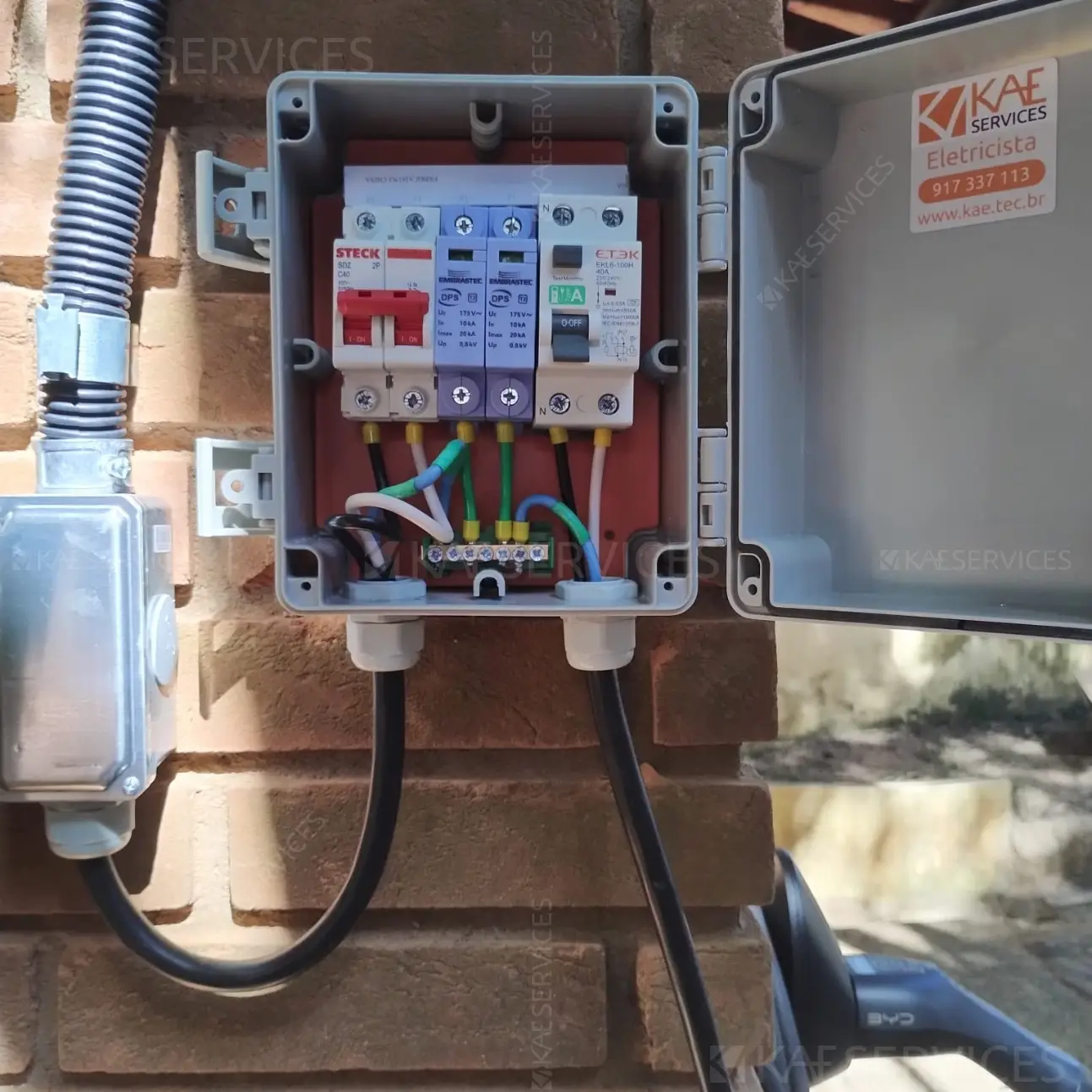 Instalação de Wallbox — Quadro de protecao para BYD