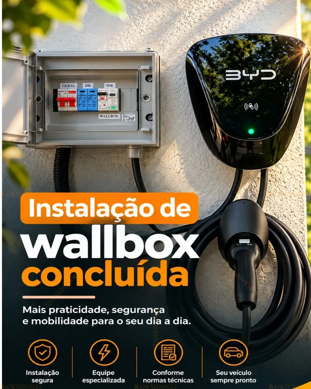 Instalação de Wallbox — wallbox byd concluida