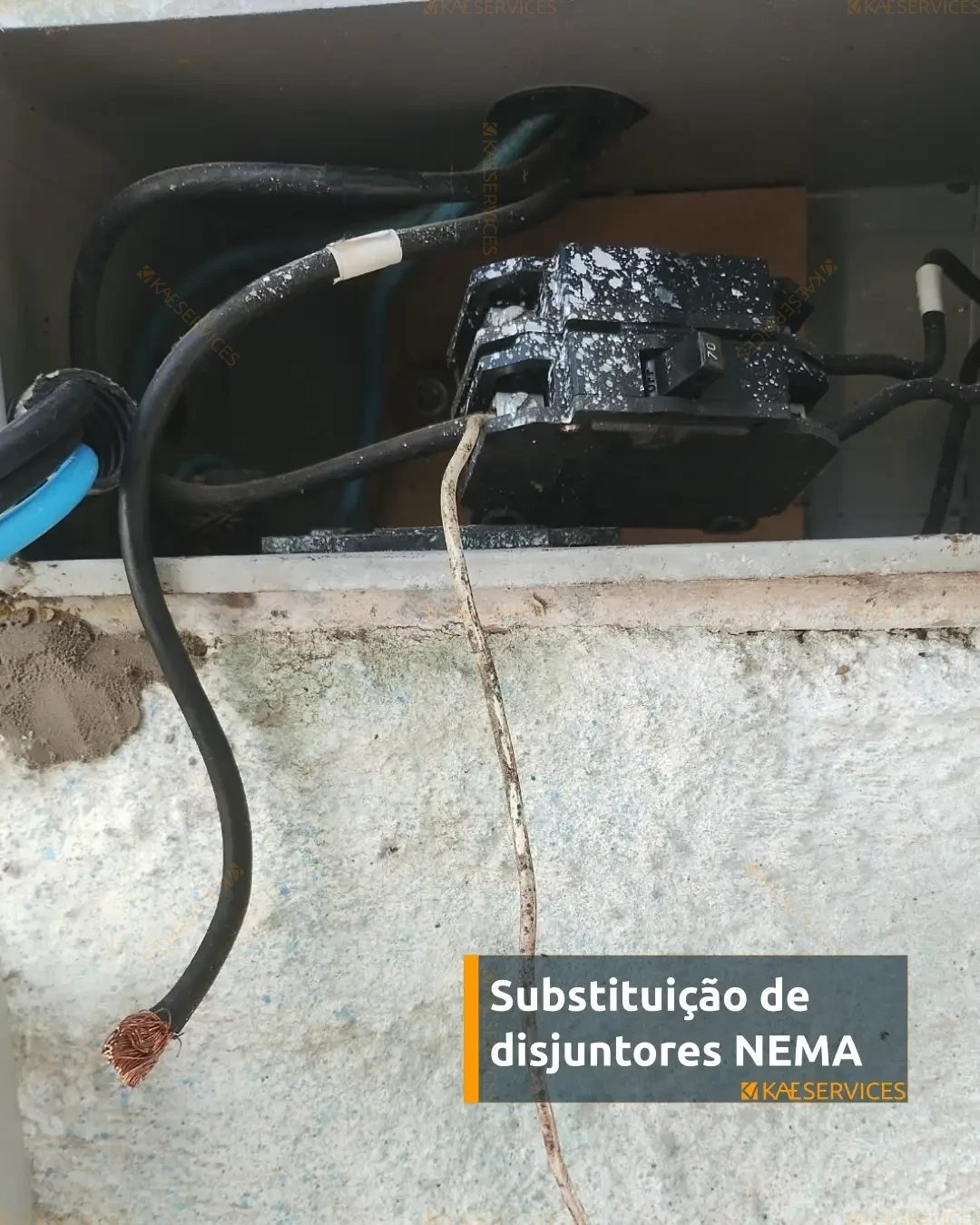 Instalação de Wallbox — troca de disjuntores nema