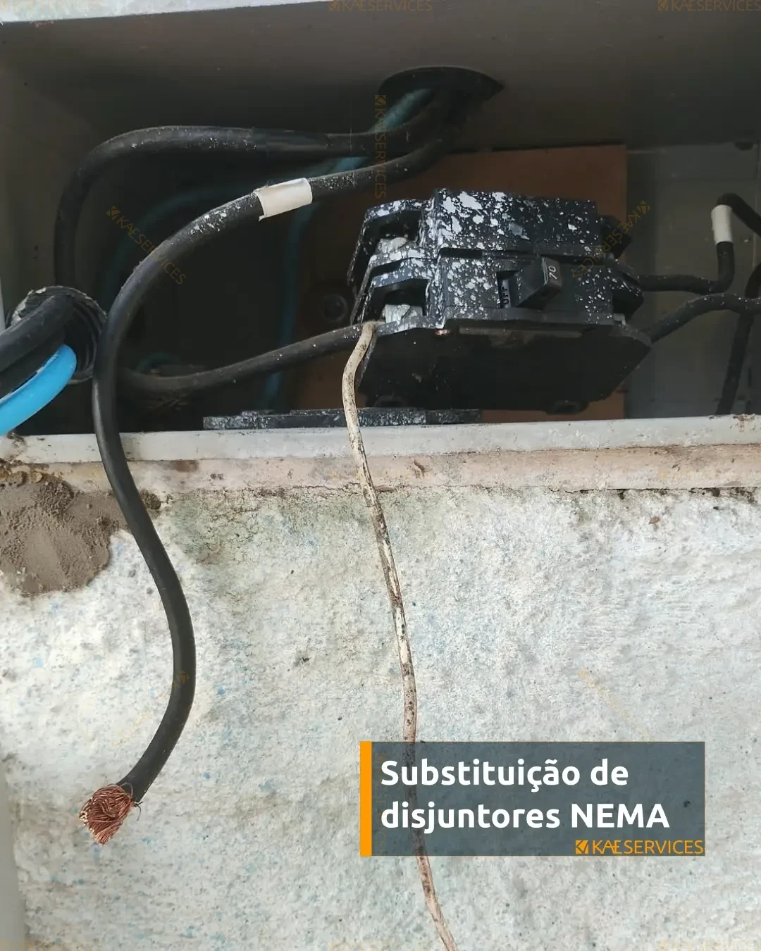 Instalação de Wallbox — troca de disjuntores nema