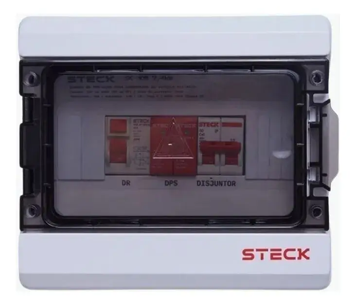 Quadro de proteção Steck para instalação de Wallbox com DR Tipo A